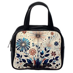 Flowers Bloom Blossom Flora Modern Classic Handbag (one Side) by Salmanaz77