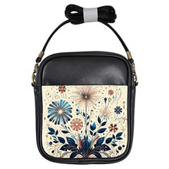 Flowers Bloom Blossom Flora Modern Girls Sling Bag