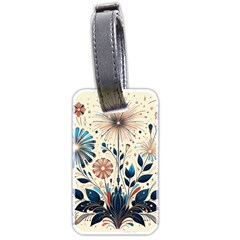 Flowers Bloom Blossom Flora Modern Luggage Tag (two Sides) by Salmanaz77