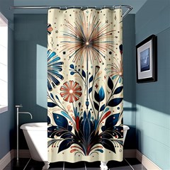 Flowers Bloom Blossom Flora Modern Shower Curtain 36  X 72  (stall) 