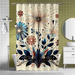 Flowers Bloom Blossom Flora Modern Shower Curtain 48  X 72  (small) 