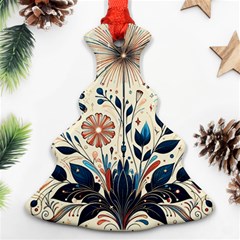 Flowers Bloom Blossom Flora Modern Christmas Tree Ornament (two Sides) by Salmanaz77