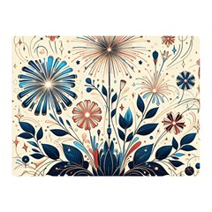 Flowers Bloom Blossom Flora Modern Two Sides Premium Plush Fleece Blanket (mini)