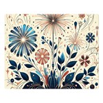 Flowers Bloom Blossom Flora Modern Two Sides Premium Plush Fleece Blanket (Large) 80 x60  Blanket Front