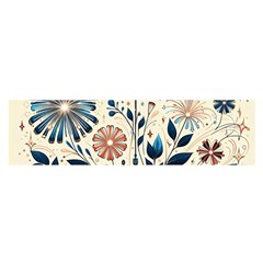 Flowers Bloom Blossom Flora Modern Oblong Satin Scarf (16  X 60 )