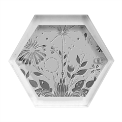 Flowers Bloom Blossom Flora Modern Hexagon Wood Jewelry Box by Salmanaz77