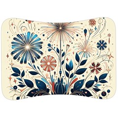 Flowers Bloom Blossom Flora Modern Velour Seat Head Rest Cushion by Salmanaz77