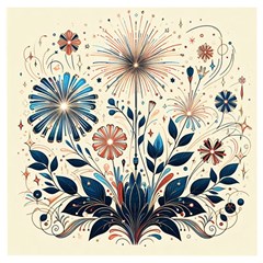 Flowers Bloom Blossom Flora Modern Wooden Puzzle Square