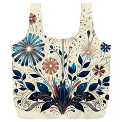 Flowers Bloom Blossom Flora Modern Full Print Recycle Bag (xxl)