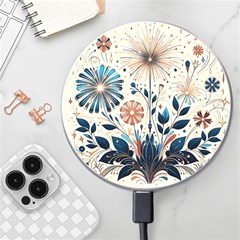 Flowers Bloom Blossom Flora Modern Wireless Fast Charger(white) by Salmanaz77