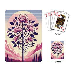 Roses Flowers Bloom Nature Blossom Playing Cards Single Design (rectangle)