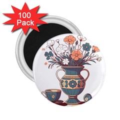 Flower Vase Nature Bloom Blossom 2 25  Magnets (100 Pack)  by Salmanaz77