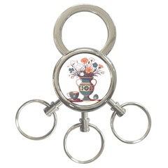 Flower Vase Nature Bloom Blossom 3-ring Key Chain by Salmanaz77