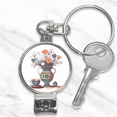 Flower Vase Nature Bloom Blossom Nail Clippers Key Chain by Salmanaz77