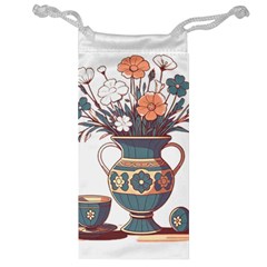 Flower Vase Nature Bloom Blossom Jewelry Bag by Salmanaz77