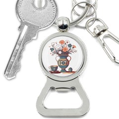 Flower Vase Nature Bloom Blossom Bottle Opener Key Chain