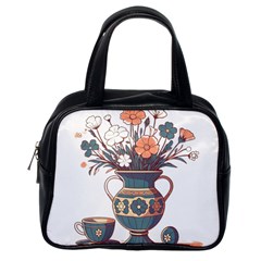 Flower Vase Nature Bloom Blossom Classic Handbag (one Side)