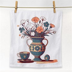 Flower Vase Nature Bloom Blossom Face Towel