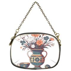 Flower Vase Nature Bloom Blossom Chain Purse (two Sides)