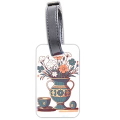 Flower Vase Nature Bloom Blossom Luggage Tag (two Sides)