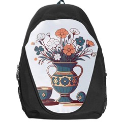 Flower Vase Nature Bloom Blossom Backpack Bag