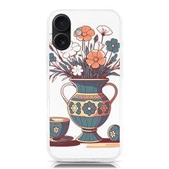 Flower Vase Nature Bloom Blossom Iphone 16 Tpu Uv Print Case by Salmanaz77