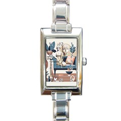 Sculpture Statue Angel Artwork Rectangle Italian Charm Watch