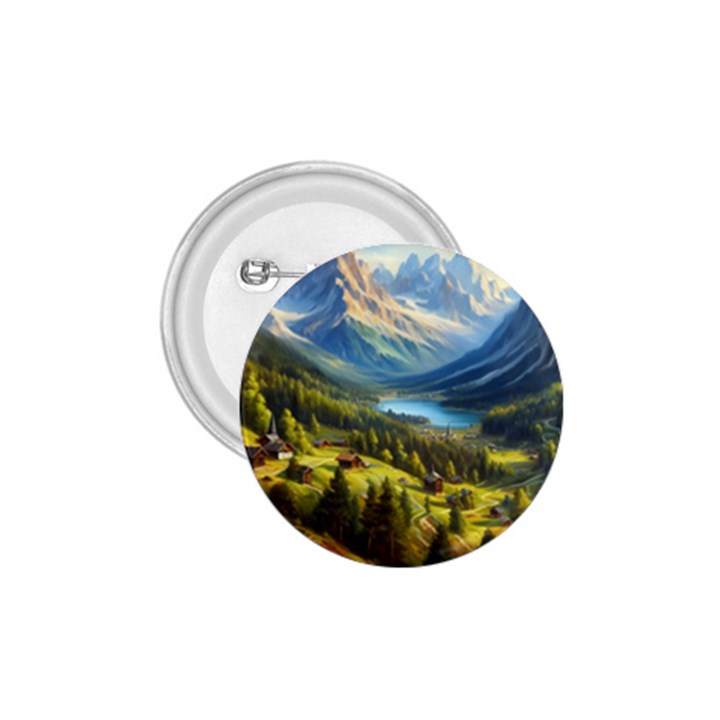 Forest Landscape Nature Trees 1.75  Buttons