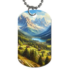 Forest Landscape Nature Trees Dog Tag (one Side) by Salmanaz77