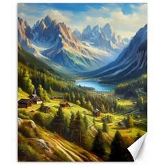 Forest Landscape Nature Trees Canvas 16  X 20 