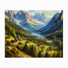 Forest Landscape Nature Trees Small Glasses Cloth (2 Sides) by Salmanaz77