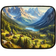 Forest Landscape Nature Trees Fleece Blanket (mini)