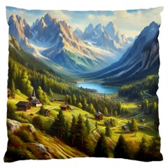 Forest Landscape Nature Trees Large Cushion Case (one Side) by Salmanaz77