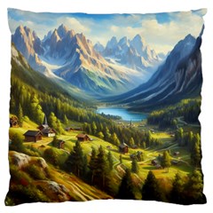 Forest Landscape Nature Trees Standard Premium Plush Fleece Cushion Case (two Sides)