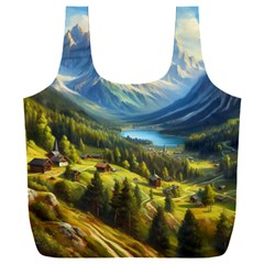 Forest Landscape Nature Trees Full Print Recycle Bag (xxl)