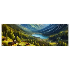 Forest Landscape Nature Trees Banner And Sign 12  X 4 