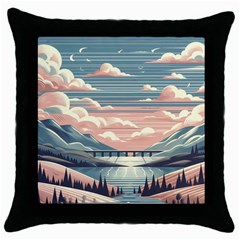 Artwork Painting Sculpture Nature Throw Pillow Case (black) by Salmanaz77