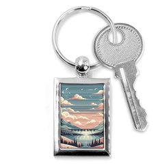 Artwork Painting Sculpture Nature Key Chain (rectangle) by Salmanaz77