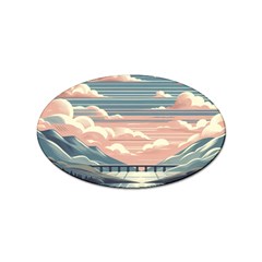 Artwork Painting Sculpture Nature Sticker (oval) by Salmanaz77