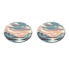 Artwork Painting Sculpture Nature Cufflinks (oval)