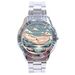 Artwork Painting Sculpture Nature Stainless Steel Analogue Watch by Salmanaz77