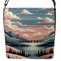 Artwork Painting Sculpture Nature Flap Closure Messenger Bag (s)