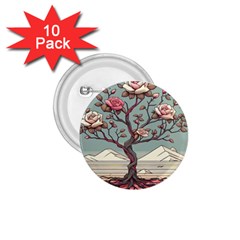 Roses Flowers Bloom Nature Blossom 1 75  Buttons (10 Pack)