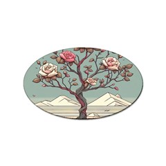 Roses Flowers Bloom Nature Blossom Sticker (oval)