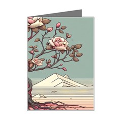 Roses Flowers Bloom Nature Blossom Mini Greeting Card