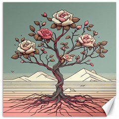 Roses Flowers Bloom Nature Blossom Canvas 12  X 12  by Salmanaz77