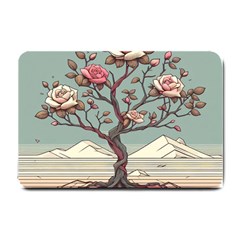 Roses Flowers Bloom Nature Blossom Small Doormat by Salmanaz77