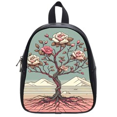 Roses Flowers Bloom Nature Blossom School Bag (small)