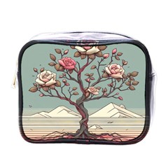 Roses Flowers Bloom Nature Blossom Mini Toiletries Bag (one Side) by Salmanaz77