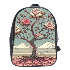 Roses Flowers Bloom Nature Blossom School Bag (xl)